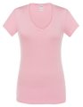 Dames T-shirt V hals JHK Sicilia Pink